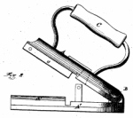 Patent drawing for sad iron containing fluting press