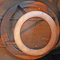 round wooden walker, view from above