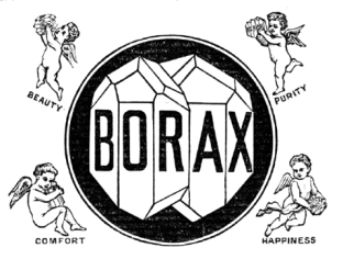 Picture from Borax ad 1893 Borax for beauty, purity, comfort, happiness