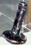 dark green glass slickstone with handle