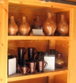 replica redware on shelves